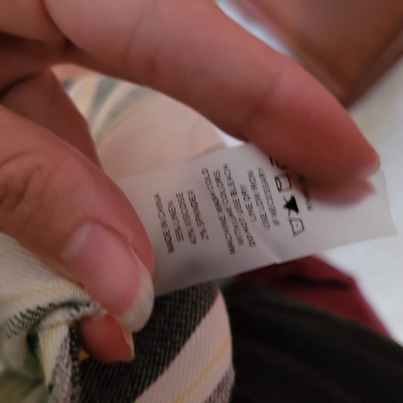 Vince Camuto Stripped Jumpsuit, Size XXS, Ivory and Green - Picture 4 of 4